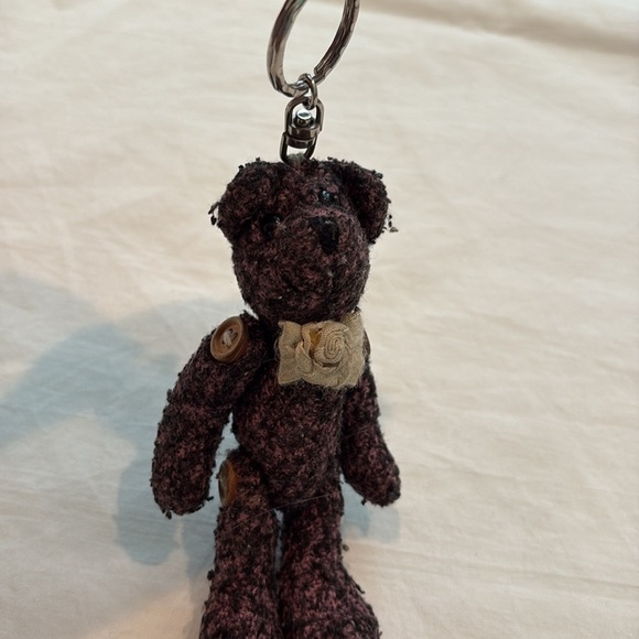 Purple Tiny Jointed Teddy Bear Keychain - Picture 2 of 5